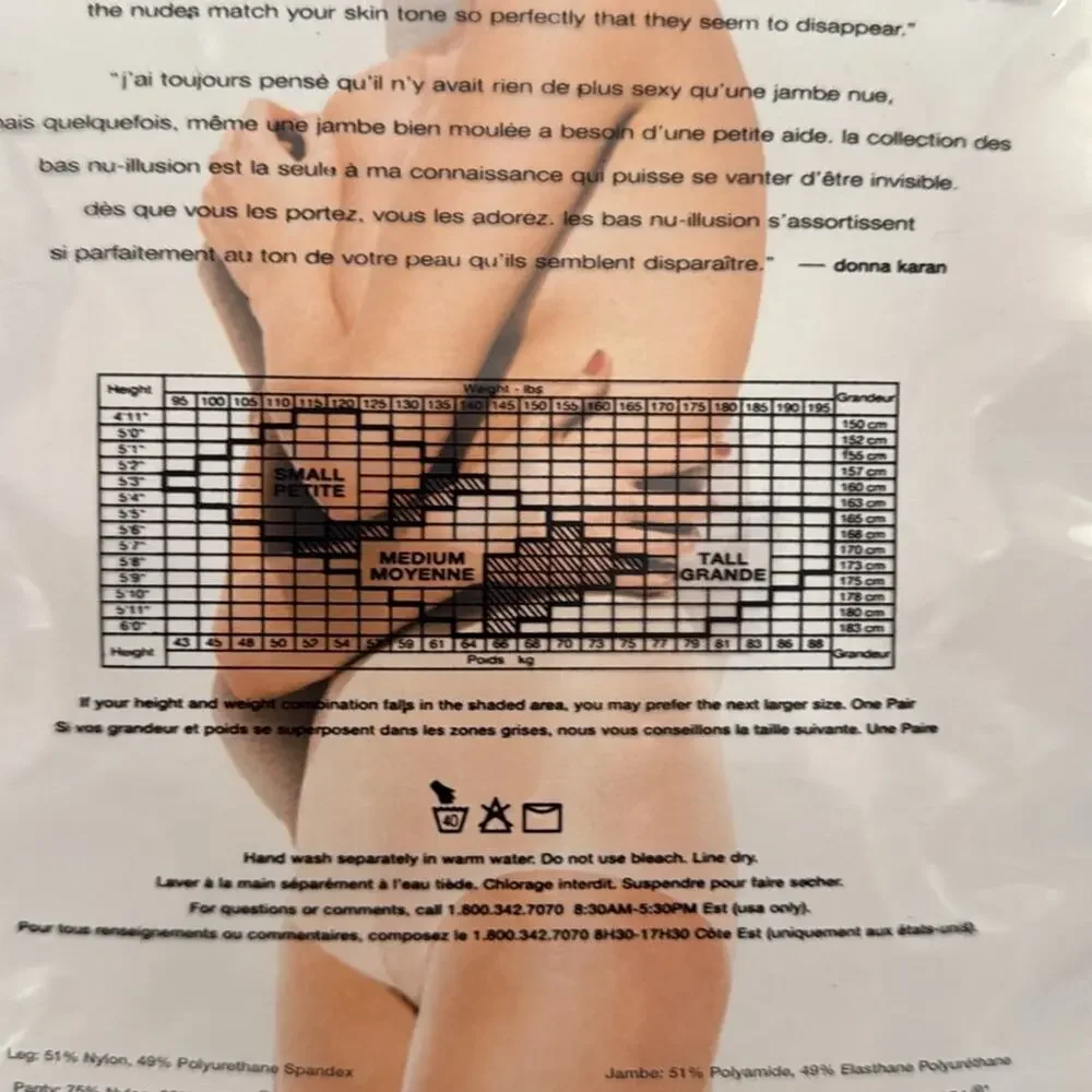 NIP Vintage Donna Karan B02 Control Top Panty Hose